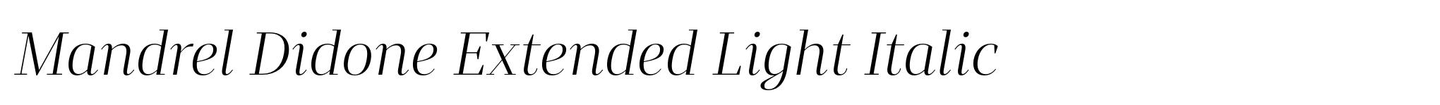 Mandrel Didone Extended Light Italic image